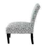 Chaises capitonnées Indira  III Tissu / Hêtre massif - Noir / Blanc