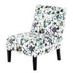 Gestoffeerde stoel Indira IV geweven stof/massief beukenhout - zwart/groen/wit