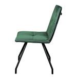 Chaises capitonnées Eaden (lot de 2) Velours / Fer - Noir - Vert