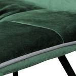 Chaises capitonnées Eaden (lot de 2) Velours / Fer - Noir - Vert