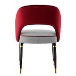 Gestoffeerde stoelen Courtney (2 stuk) fluweel/deels massief eucalyptushout - Rood/Goudkleurig