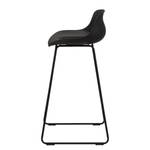 Chaises de bar Skelde (lot de 2) Noir