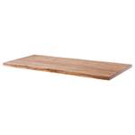 Piano con bordo scortecciato KAPRA Massello di acacia - Acacia Marrone - 200 x 100 cm - Spessore del piano del tavolo: 5 cm