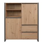 Highboard Denville Artisan eikenhouten look/antracietkleurig