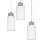 Hanglamp Karla II melkglas/beton - 3 lichtbronnen