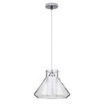 Suspension Universe I Verre transparent / Acier - 1 ampoule