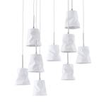 Suspension Joelle Céramique / Acier - 9 ampoules