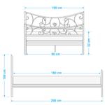 Bedframe Barberton Wit - 90 x 200cm