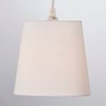 Hanglamp Vico badstof/massief eucalyptushout - 5 lichtbronnen