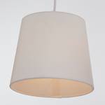 Hanglamp Vico badstof/massief eucalyptushout - 5 lichtbronnen