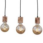 Suspension Vieure Eucalyptus massif / Fer - 3 ampoules