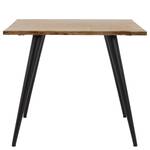 Eettafel Auberry massief acaciahout/staal - acaciahout/mat zwart - Breedte: 90 cm