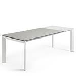 Table Retie I Céramique et verre / Acier - Gris fumé - Largeur : 140 cm - Blanc