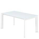 Table Retie II Verre / Acier - Blanc - Largeur : 160 cm