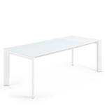 Eettafel Retie II glas/staal - Wit - Breedte: 160 cm