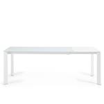 Eettafel Retie II glas/staal - Wit - Breedte: 160 cm