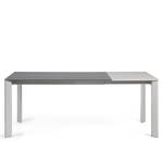 Eettafel Retie I keramiek & glas/staal - Donkergrijs - Breedte: 140 cm - Heldergrijs