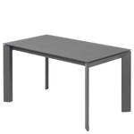 Table Retie II Verre / Acier - Graphite - Largeur : 140 cm