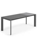 Eettafel Retie II glas/staal - Grafiet - Breedte: 140 cm