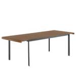 Table extensible Narny (extensible) - Placage en bois véritable - Noyer - 160 x 90 cm