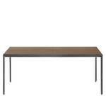 Table extensible Narny (extensible) - Placage en bois véritable - Noyer - 160 x 90 cm