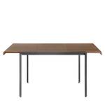 Table extensible Narny (extensible) - Placage en bois véritable - Noyer - 120 x 80 cm