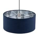 Hanglamp Satley fluweel/metaal - 1 lichtbron - Blauw