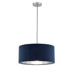 Hanglamp Satley fluweel/metaal - 1 lichtbron - Blauw