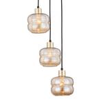 Hanglamp Dechy glas/metaal - 3 lichtbronnen