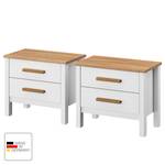 Table de chevet Fargo Blanc - Bois manufacturé - 50 x 43 x 33 cm