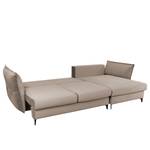 Ecksofa Carrboro Samt - Cappuccino - Longchair davorstehend rechts