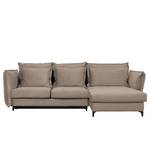 Ecksofa Carrboro Samt - Cappuccino - Longchair davorstehend rechts