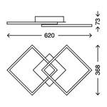 Plafonnier Frame Polycarbonate / Acier - 1 ampoule