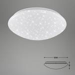 LED-plafondlamp Brilo Bath plexiglas/staal - 1 lichtbron