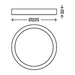 Plafonnier Fire Polycarbonate / Acier - 1 ampoule