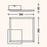 LED-plafondlamp Frame polycarbonaat/staal - 1 lichtbron