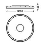 LED-plafondlamp Free acryl/polycarbonaat - 1 lichtbron