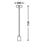 Suspension Bulbo Acier - 1 ampoule