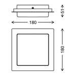 LED-Wandleuchte Benedikt Polycarbonat / Edelstahl - 1-flammig