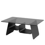 Couchtisch Monson Glas / Metall - Grau / Schwarz