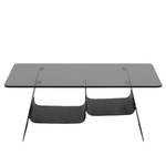 Couchtisch Monson Glas / Metall - Grau / Schwarz