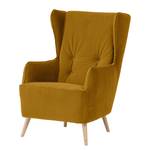 Fauteuil Bonham fluweel - Olijfgeel