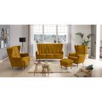 Fauteuil Bonham fluweel - Olijfgeel