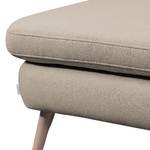 Gestoffeerde hocker Sawston II microvezel - Beige