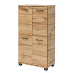 Highboard Nora landelijke eikenhouten look - Breedte: 60 cm