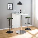 Tabourets de bar Flippin II (lot de 2) Velours/ Fer - Vert foncé / Noir