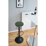 Tabourets de bar Flippin II (lot de 2) Velours/ Fer - Vert foncé / Noir