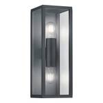 Wandlamp Garonne transparant glas/aluminium - 2 lichtbronnen - Grijs