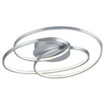 Plafonnier Gale I Matière plastique / Aluminium - 1 ampoule - Argenté