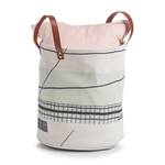 Panier de rangement Abstrakt Lin - Beige / Menthe